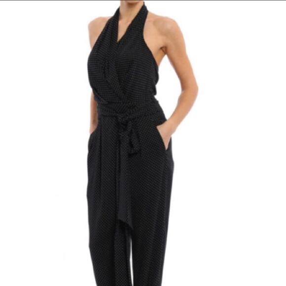 Diane Von Furstenberg polka dot halter jumpsuit - Picture 4 of 8